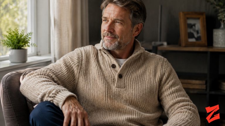 Wie style ich diesen Opa-Pulli für einen modernen Look? Wie style ich diesen Opa-Pulli
